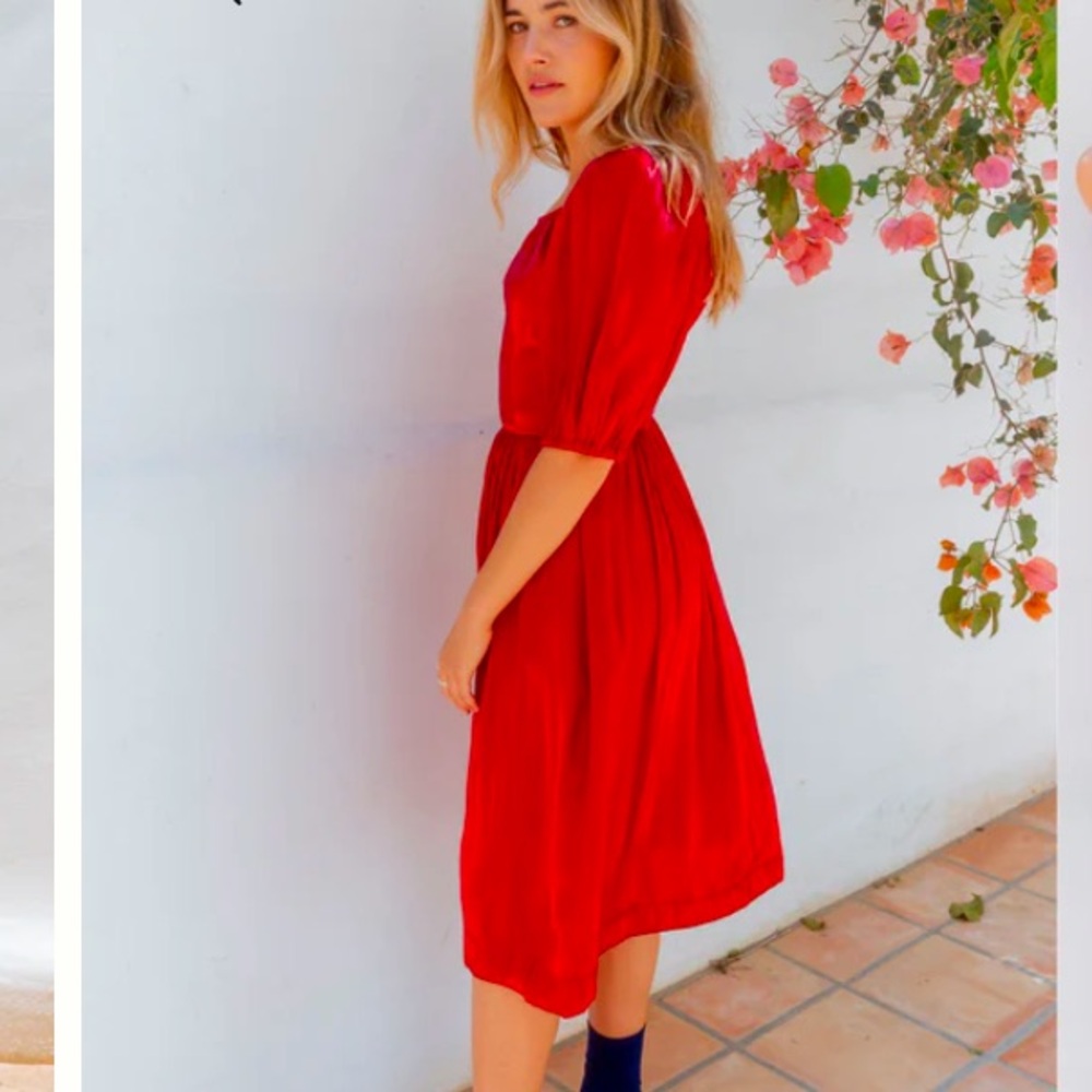 Horses Viva Dress in Scarlet Shimmer - size 4